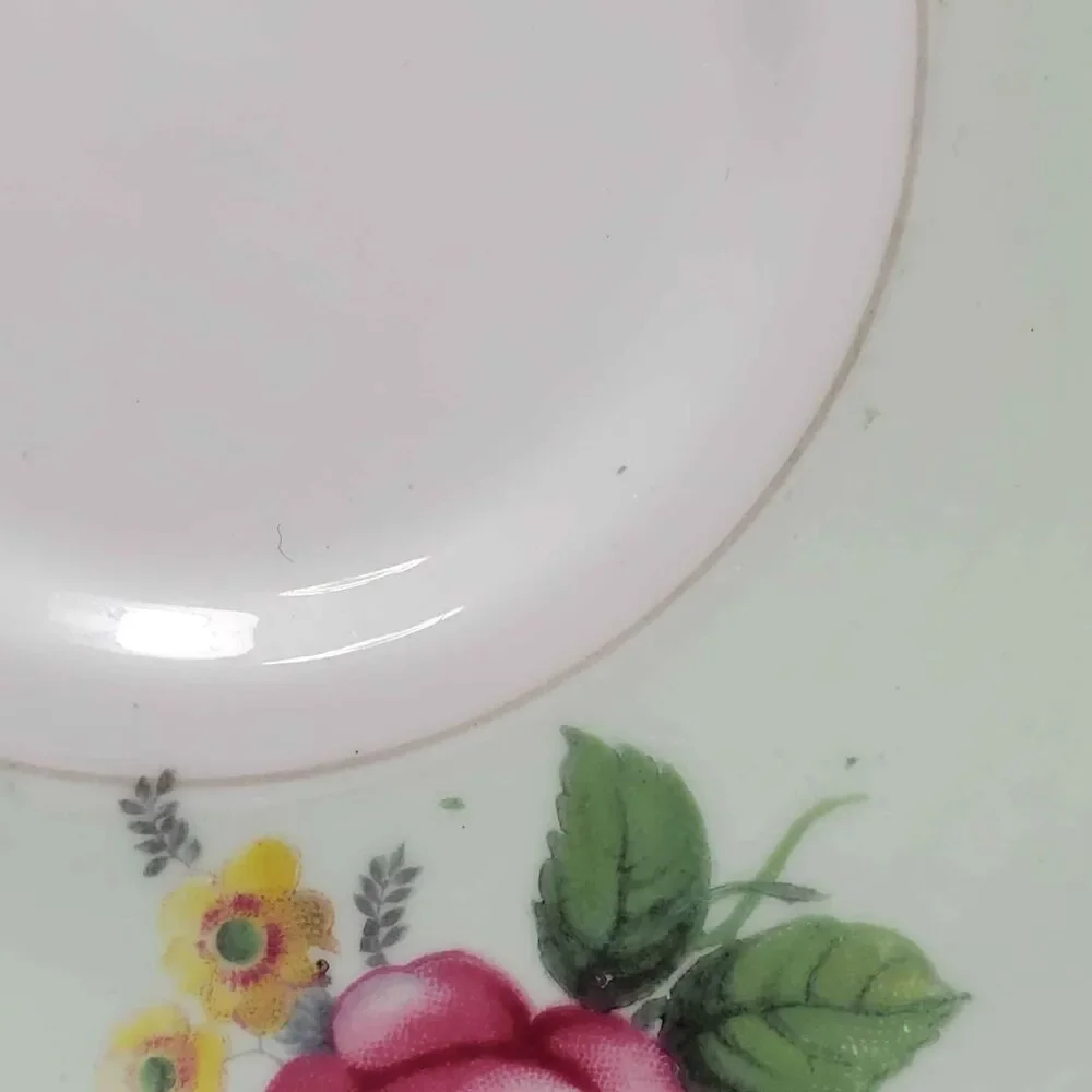 Paragon Teacup and Saucer Pink White Yellow Flowers Vintage